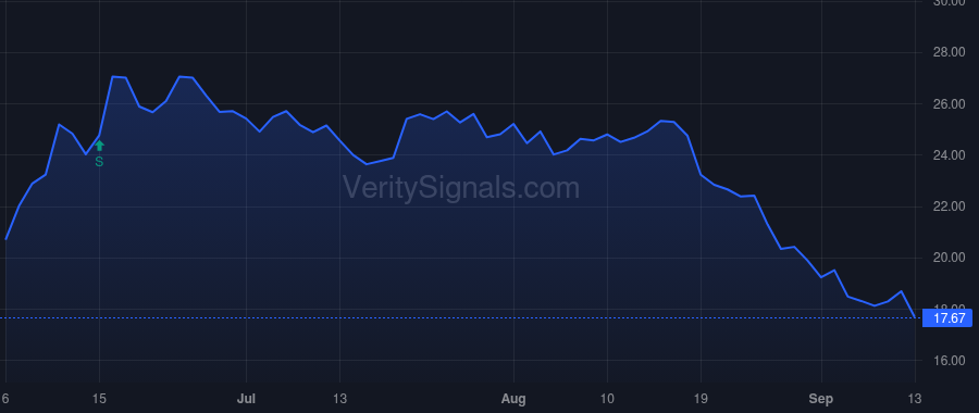 DSGR price after insider trade by KING LUTHER CAPITAL MANAGEMENT CORP