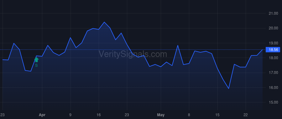 DYN price after insider trade by VANGUARD CAPITAL MANAGEMENT LLC