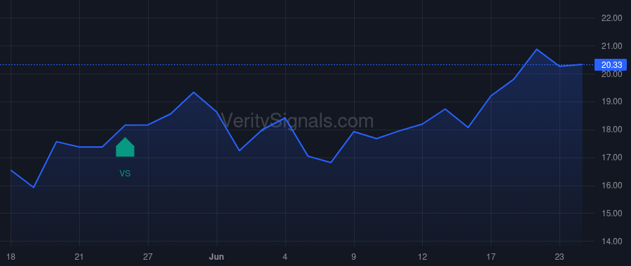 DYN price after insider trade by Posner Brian S