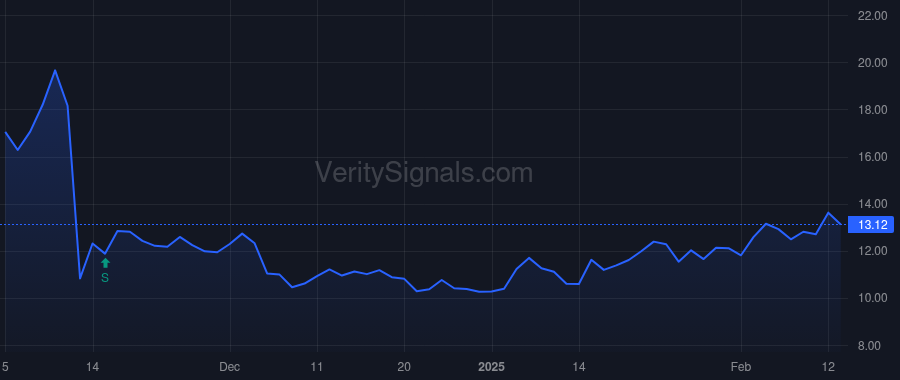 INSG price after insider trade by BRACE PHILIP G
