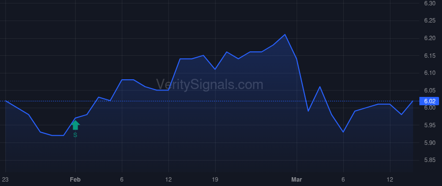 SWZ price after insider trade by Dakos Andrew