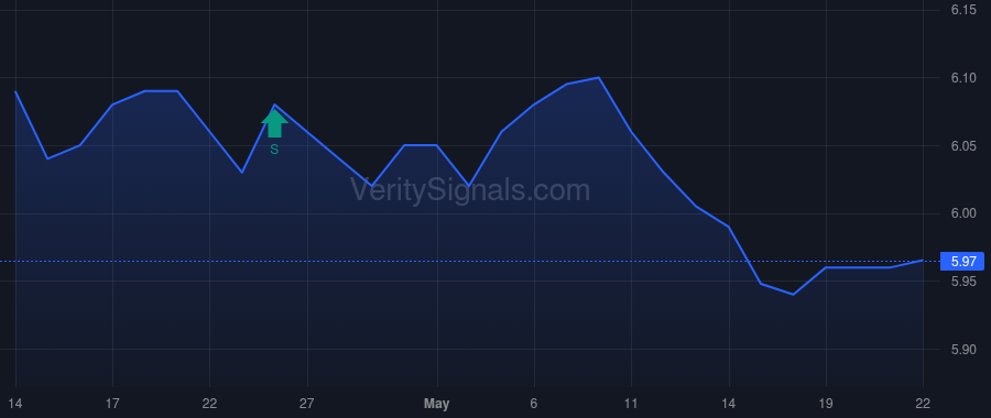 SWZ price after insider trade by Dakos Andrew