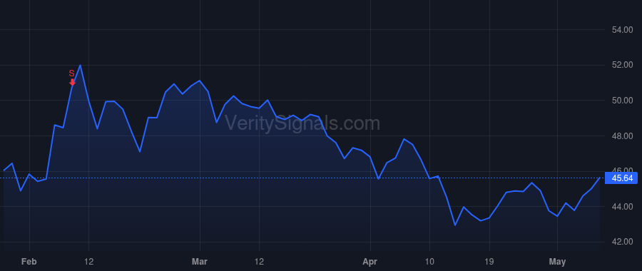 VRNS price after insider trade by Melamed Guy